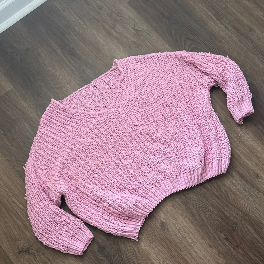 Cozy Pink Knit Sweater